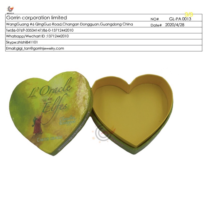 GL-PA0013 Papierkasten mit Herzform